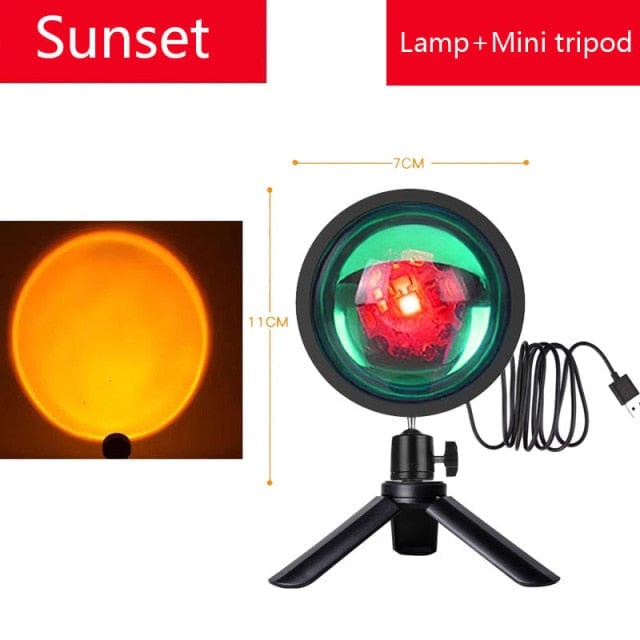 Sunset LED Lamp Projector Night Light for Photography Make up & Bedroom Atmosphere Projection