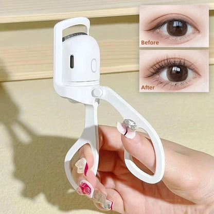 Heated Eyelash Curler With 2 Temp Quick Heat for Long Lasting Curl & Rechargeable USB Cord Capability